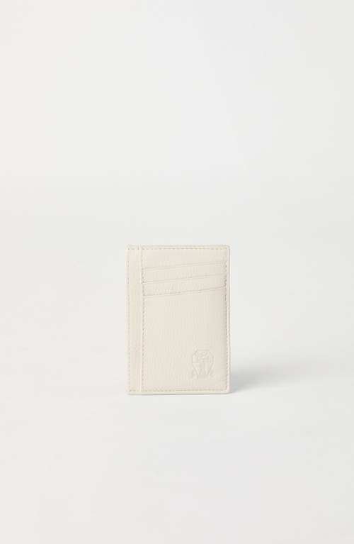 Brunello Cucinelli Calfskin Card Case In White