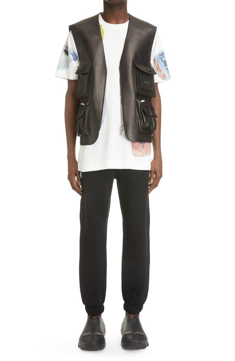 Givenchy Lambskin Leather Tactical Vest, Alternate, color, 