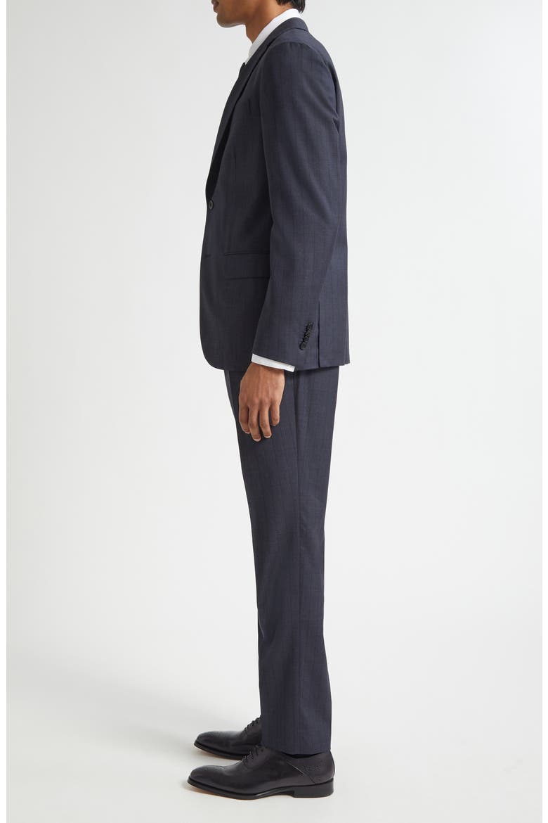 B-Line Pinstripe Virgin Wool Suit, Alternate, color, NAVY