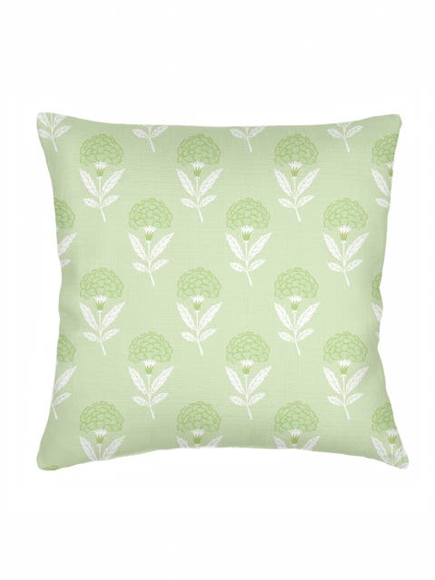Royal Bloom Linen Pillow with Down Insert