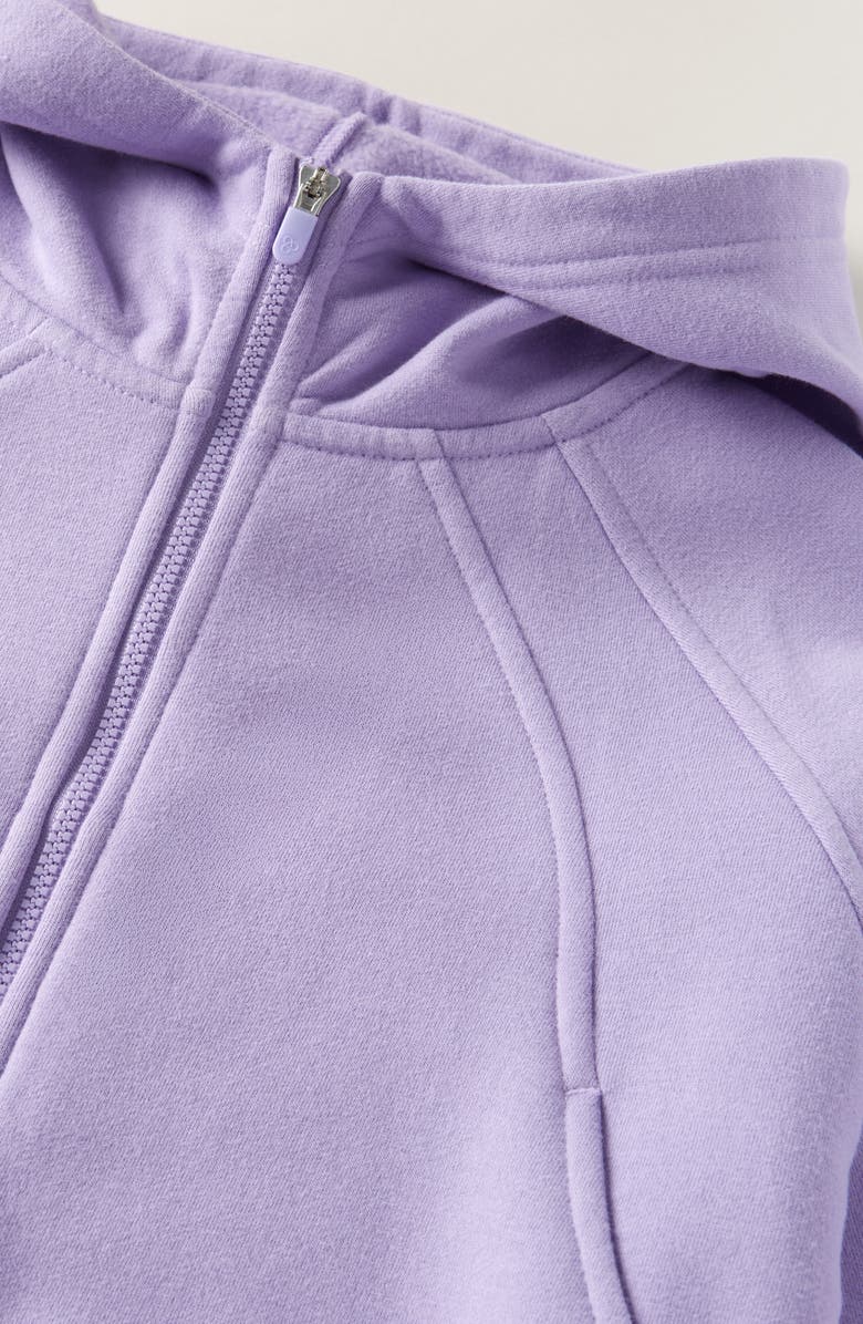 Zella Girl Kids
 Cloud Fleece Full Zip Hoodie, Alternate, color, Purple Bonnet