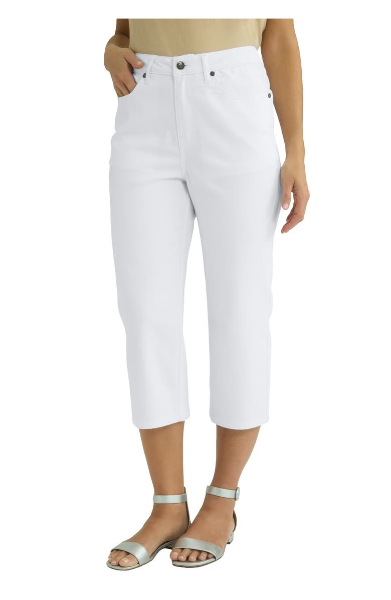 Jessica London True Fit Straight Leg Crop Jean, Main, color, White