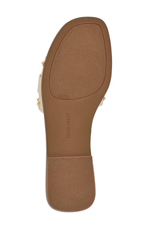 Nine West Griyen Studded Slide Sandal In White