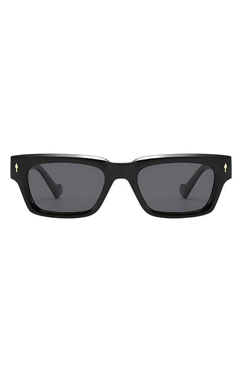 Cole 50mm Polarized Rectangular Sunglasses