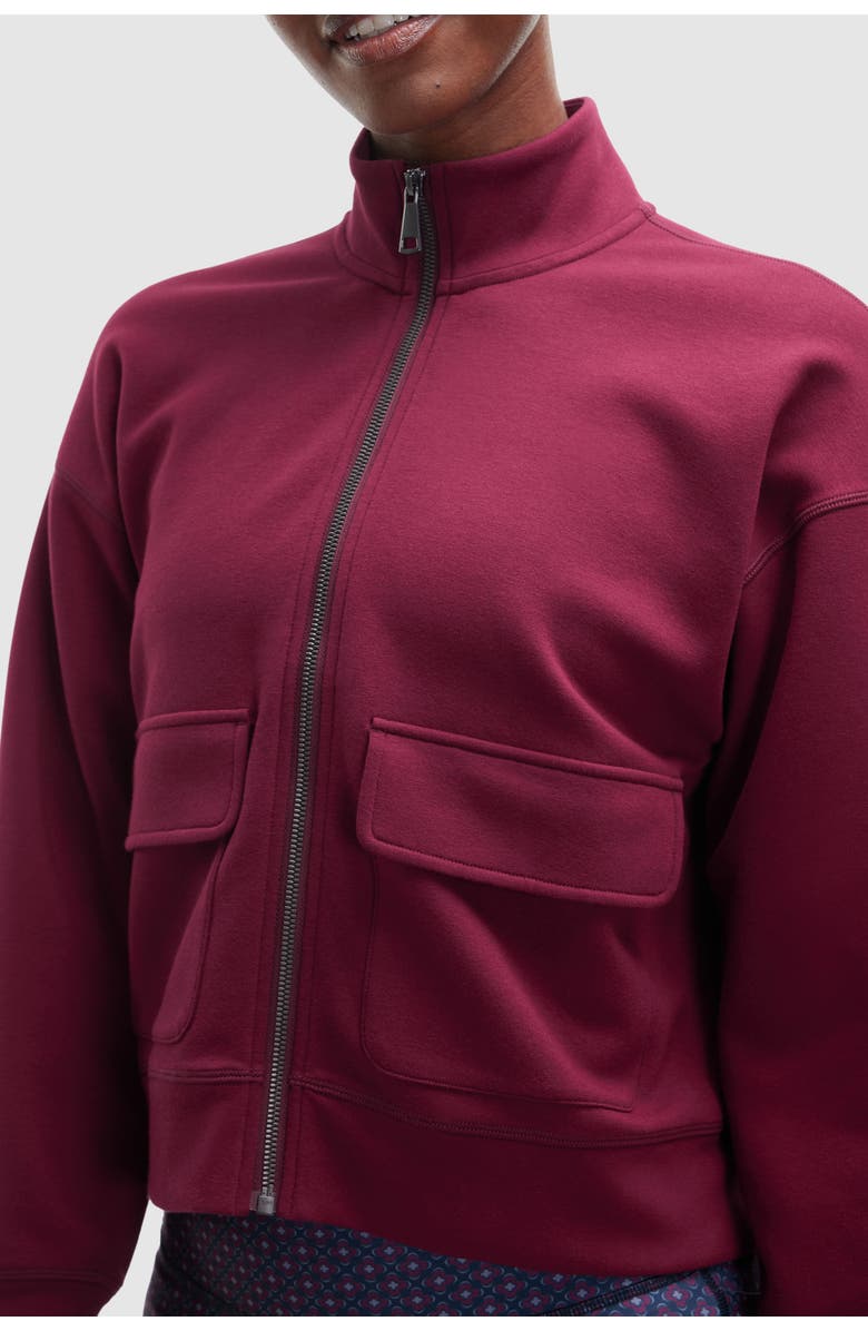 Peloton Tech Double Knit Full Zip, Alternate, color, Red Grape