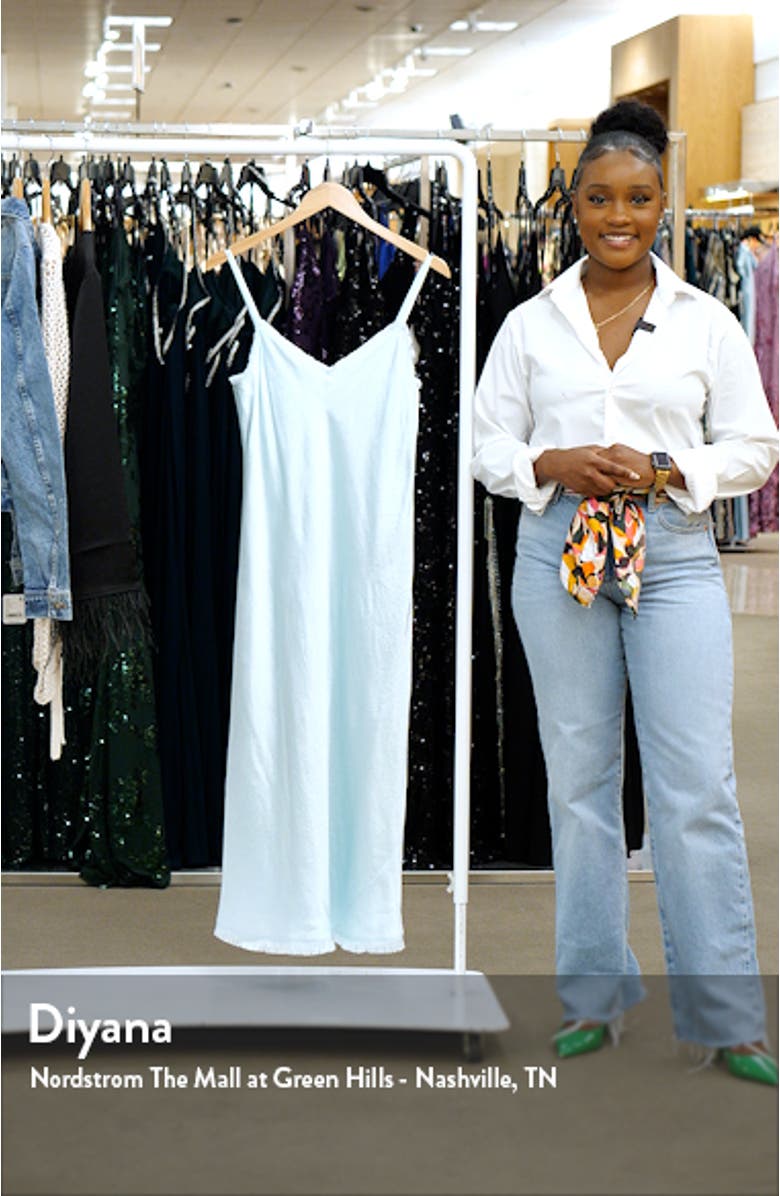 Fray Edge Satin Slipdress, sales video thumbnail