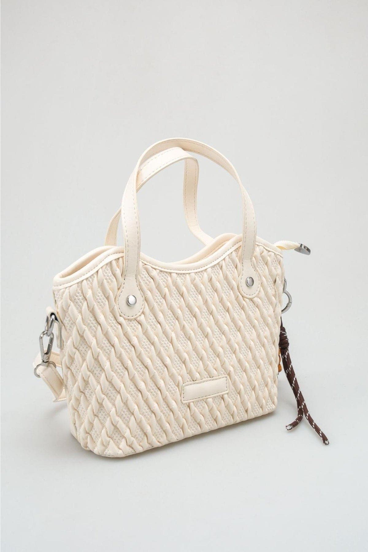 Amalfi Woven Bag, Alternate, color, White