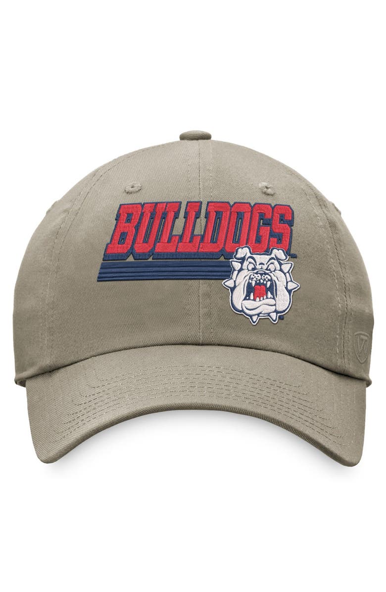 TOP OF THE WORLD Men's Top of the World Khaki Fresno State Bulldogs Slice Adjustable Hat, Alternate, color, 