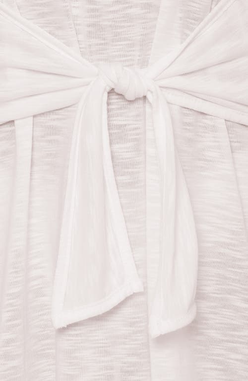 Becca Breezy Basics Tie Waist Cover-up Dress In White