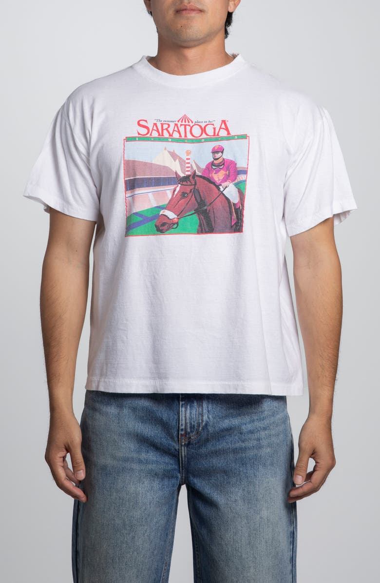 Elwood Vintage Saratoga Tee, Main, color, White