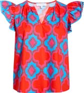 SUGARLIPS Devant Carya Ruffle Cotton Top