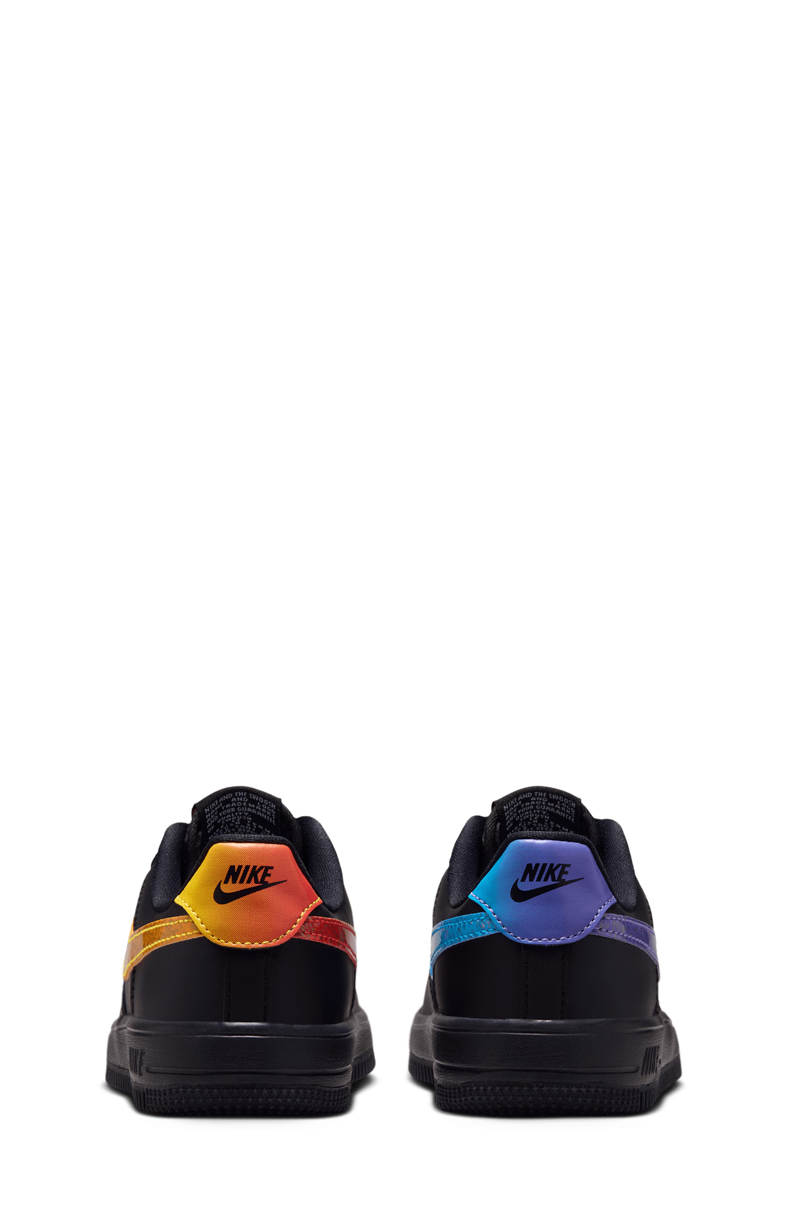 Kids' Force 1 Low Basketball Sneaker, Alternate, color, BLACK/ ORANGE/ RED/ GRAPE