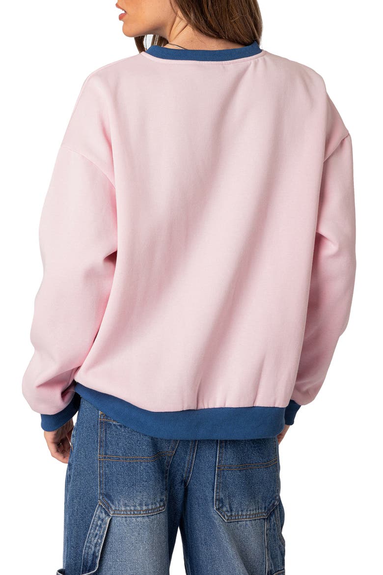 Italy Oversize Sweatshirt, Alternate, color, LIGHT-PINK