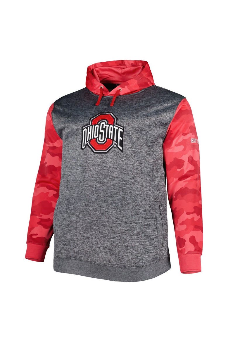 Men's Charcoal Ohio State Buckeyes Camo Pullover Hoodie, Alternate, color, Charcoal