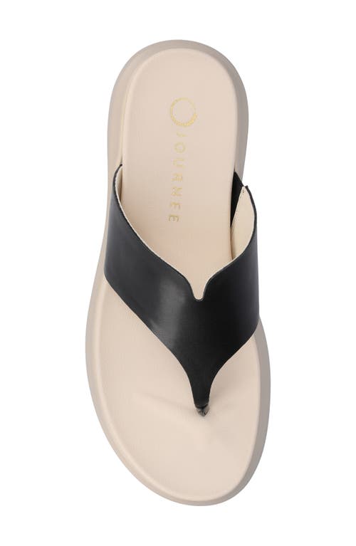 Journee Collection Carah Platform Wedge Sandal In Black