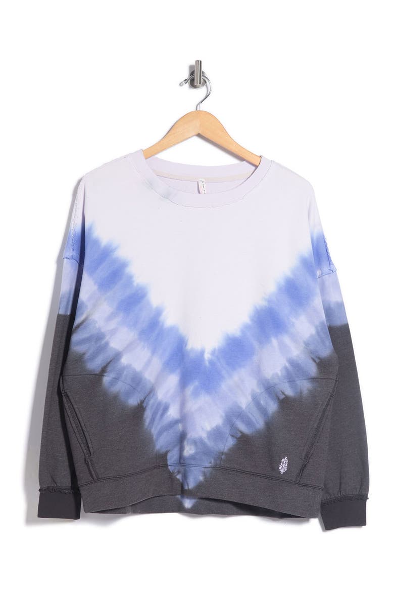 Free People FP Movement Metti Ombré Sweatshirt, Alternate, color, INDIGO COMBO