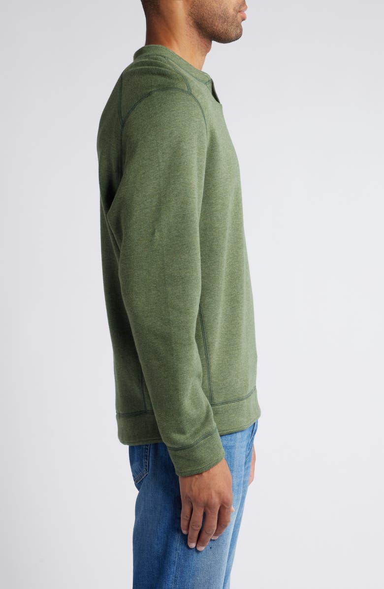 Tommy Bahama New Flip Coast Reversible Notch Neck Pullover, Alternate, color, Army Green