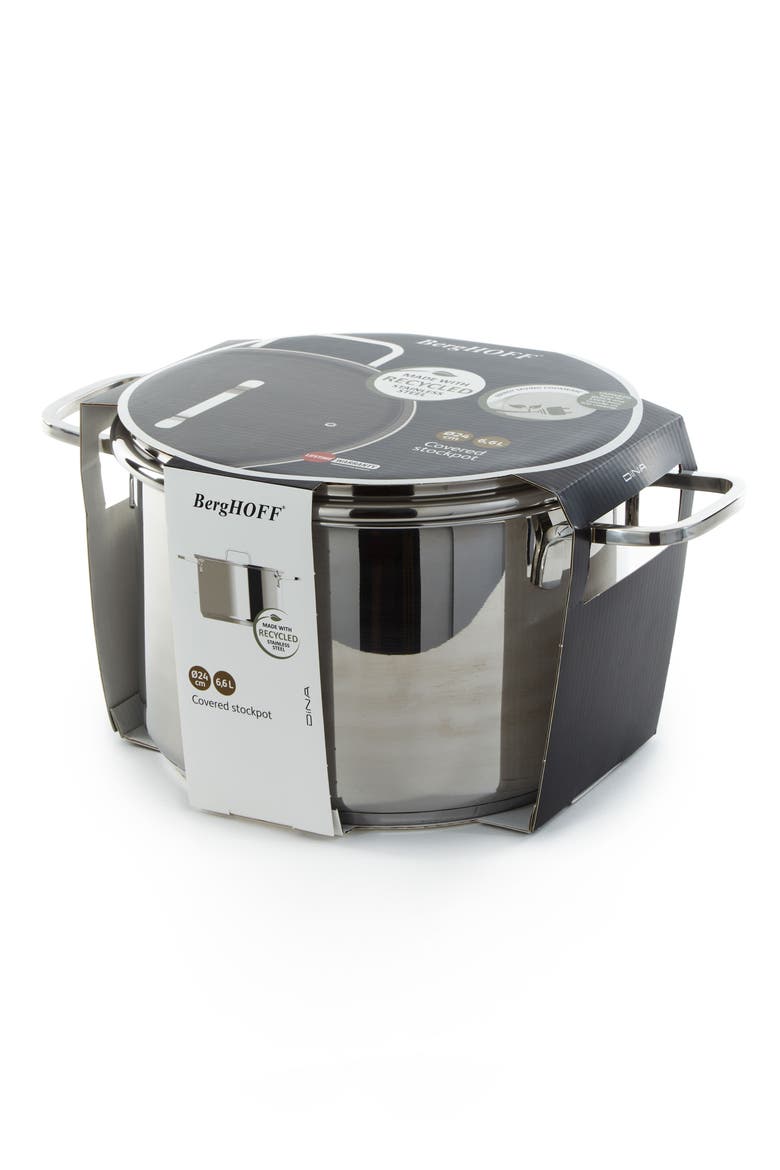 Dina 10-Inch Helix 7-Quart Stockpot, Alternate, color, SILVER