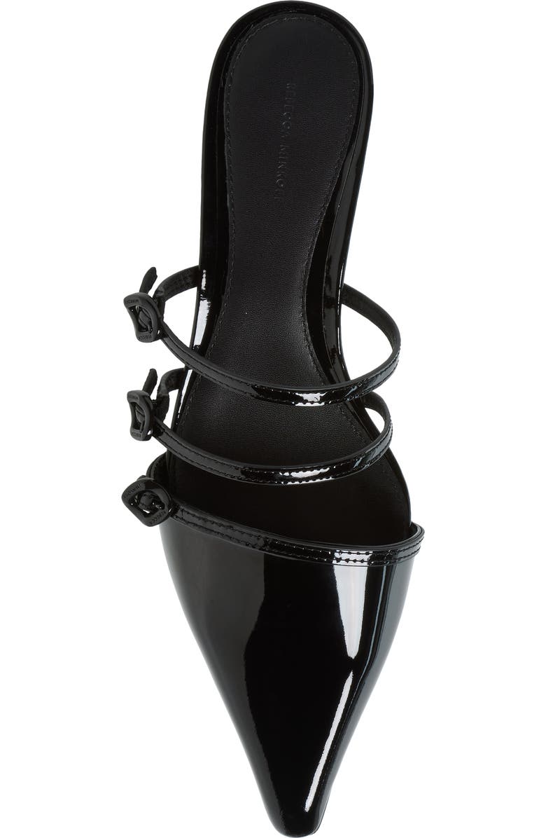 Rebecca Minkoff Buckle Pointed Toe Kitten Heel Mule, Alternate, color,