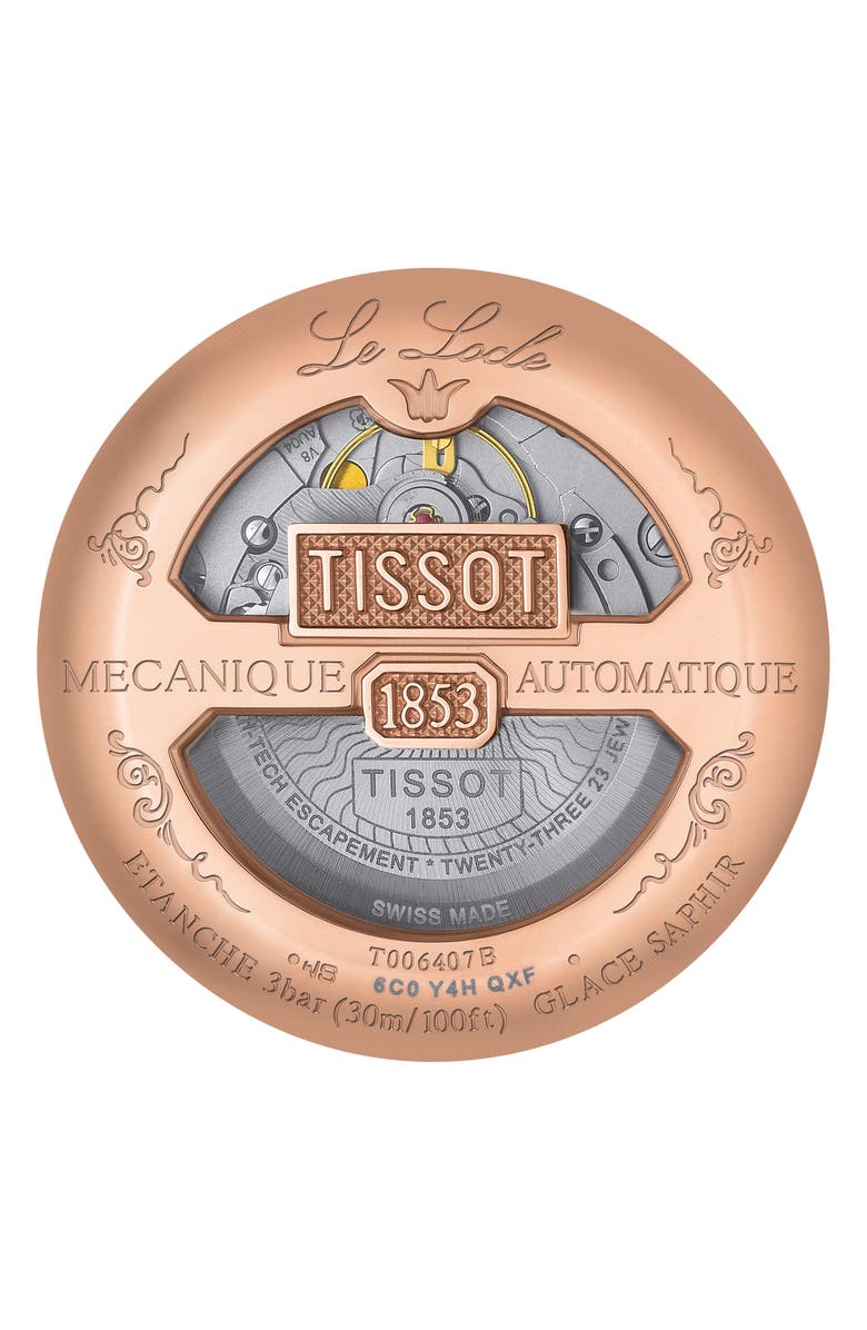 Tissot Le Locle Leather Strap Watch, 39mm, Alternate, color,