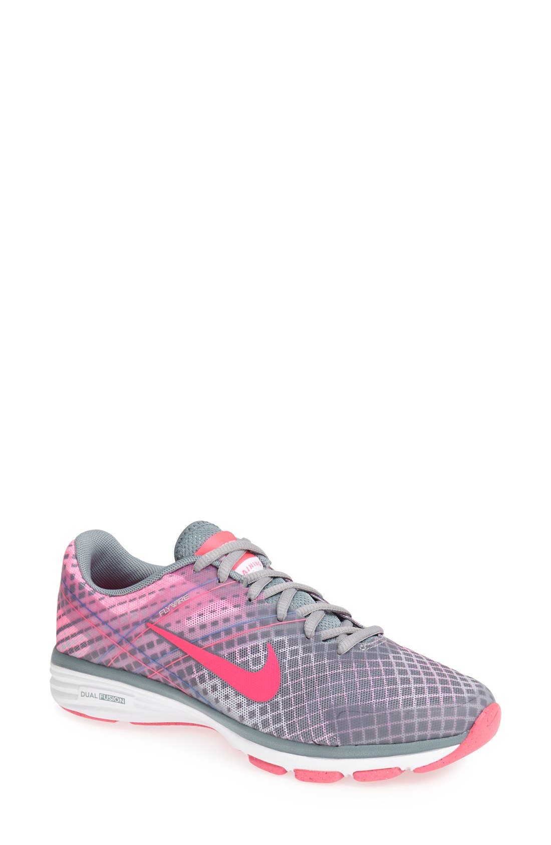 'Dual Fusion TR II' Training Shoe, Main, color, AVIATOR GREY/ HYPER PINK