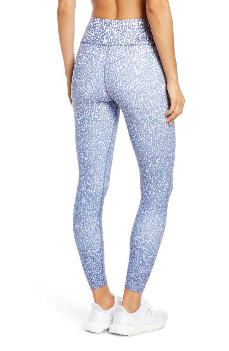 Soul by SoulCycle Ombré Leopard Tights, Alternate, color, 