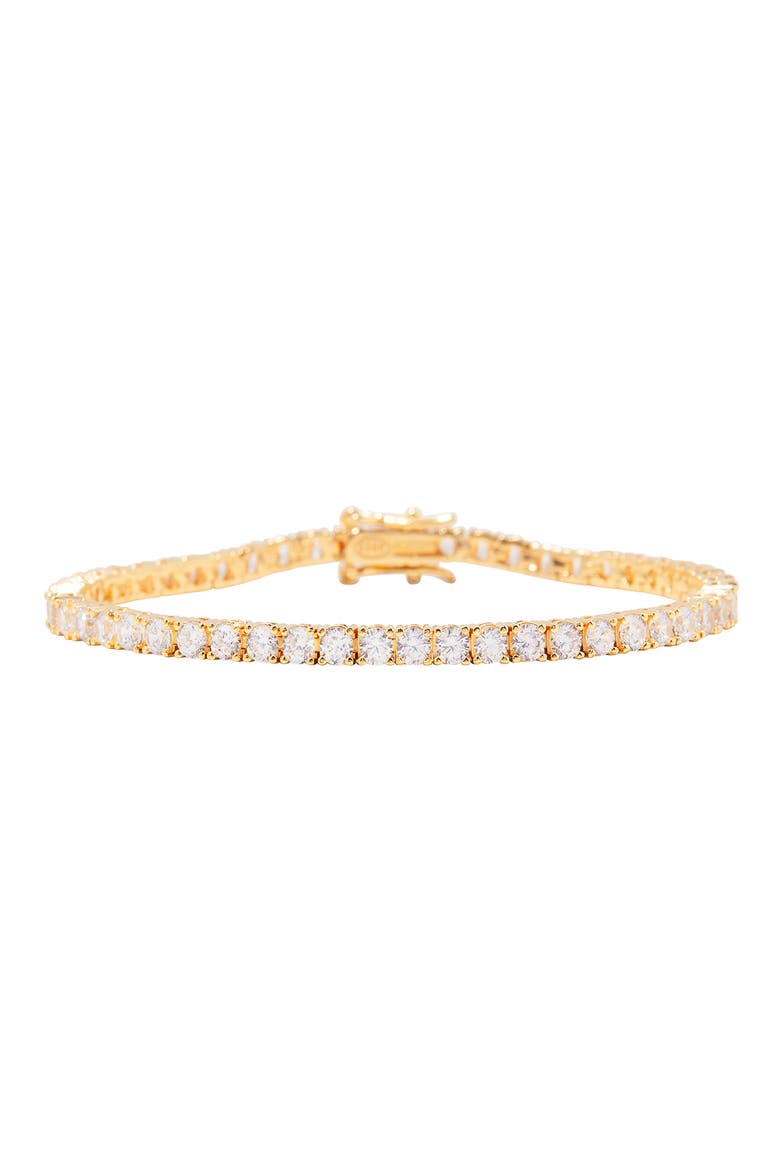 Isabella Cubic Zirconia Tennis Bracelet, Main, color, GOLD