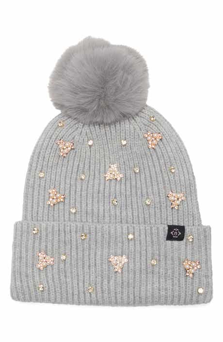 Mixed Metallic Pom Beanie