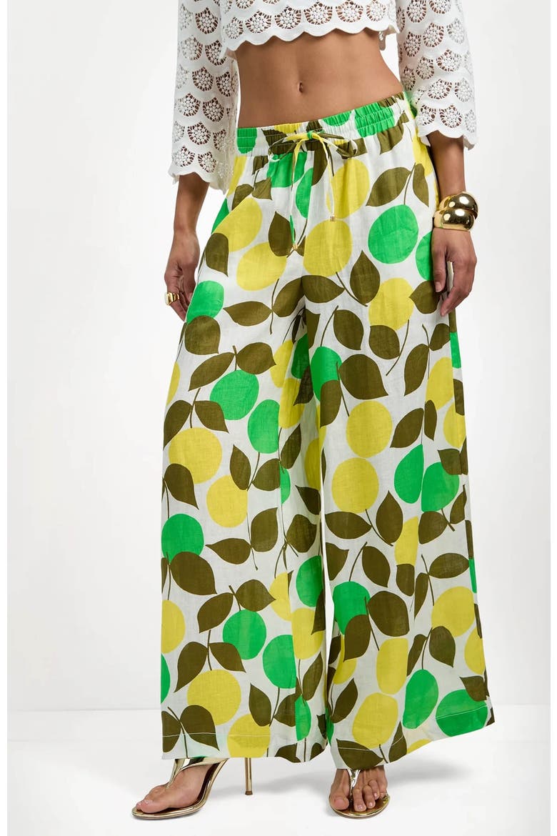 Azule Wide-Leg Pant, Alternate, color, Limone Print