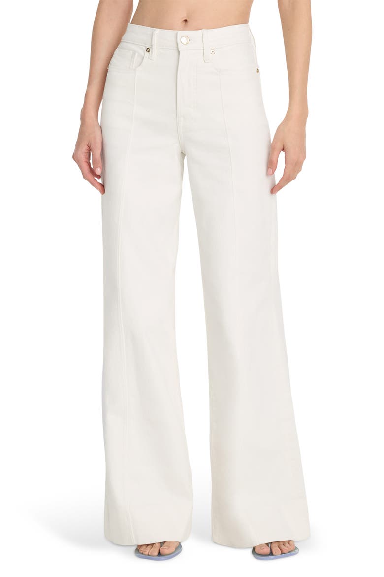 Good Waist High Waist Wide Leg Palazzo Jeans, Main, color, COTTON WHITE
