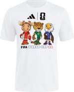 adidas Men's adidas White FIFA World Cup Gear 2026 FIFA World Cup Mascot T-Shirt