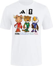 adidas Men's adidas White FIFA World Cup Gear 2026 FIFA World Cup Mascot T-Shirt