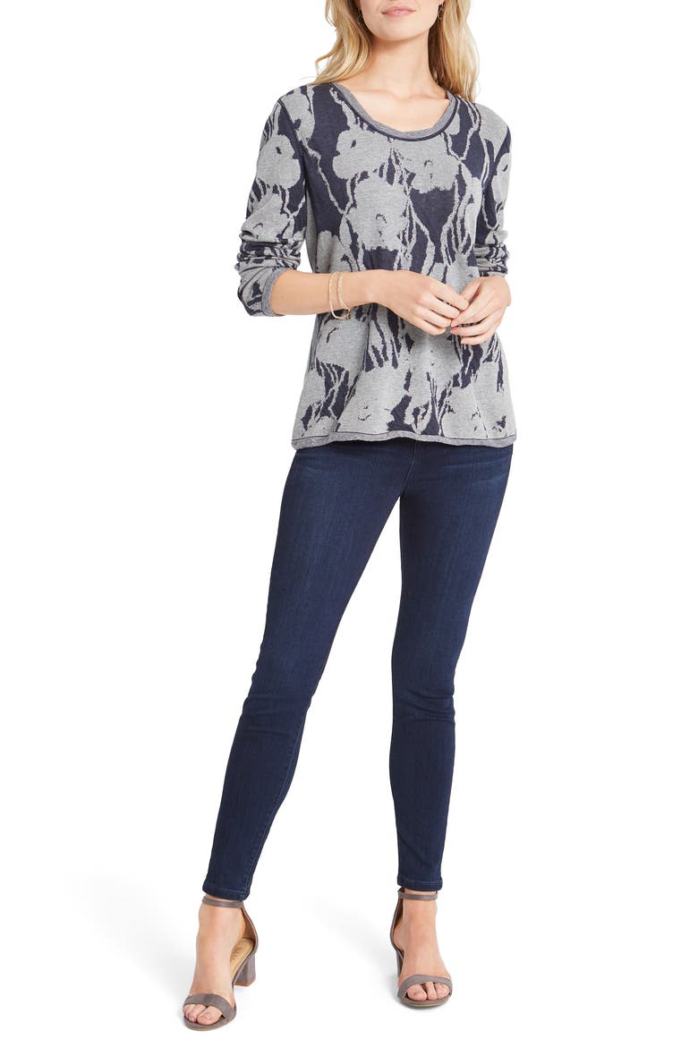 Wildflower Sweater, Alternate, color, INDIGO MULTI
