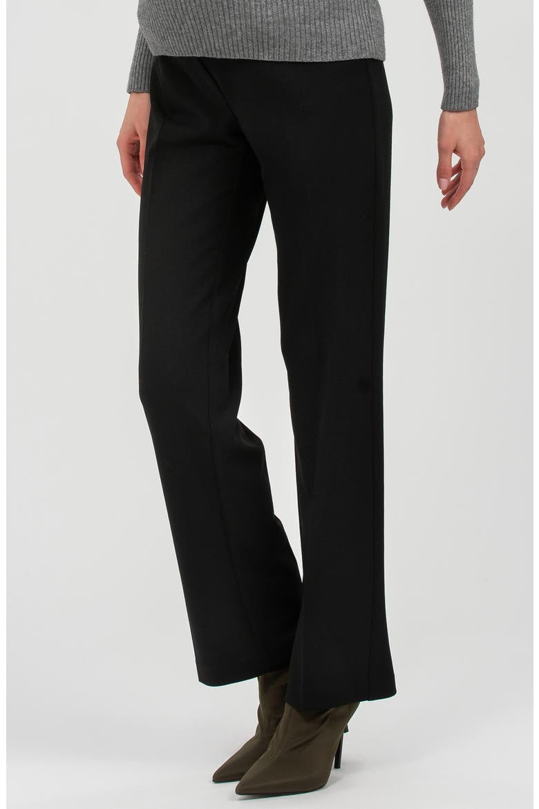 Noah Adjustable Waist Straight Leg Maternity Pants, Alternate, color, BLACK