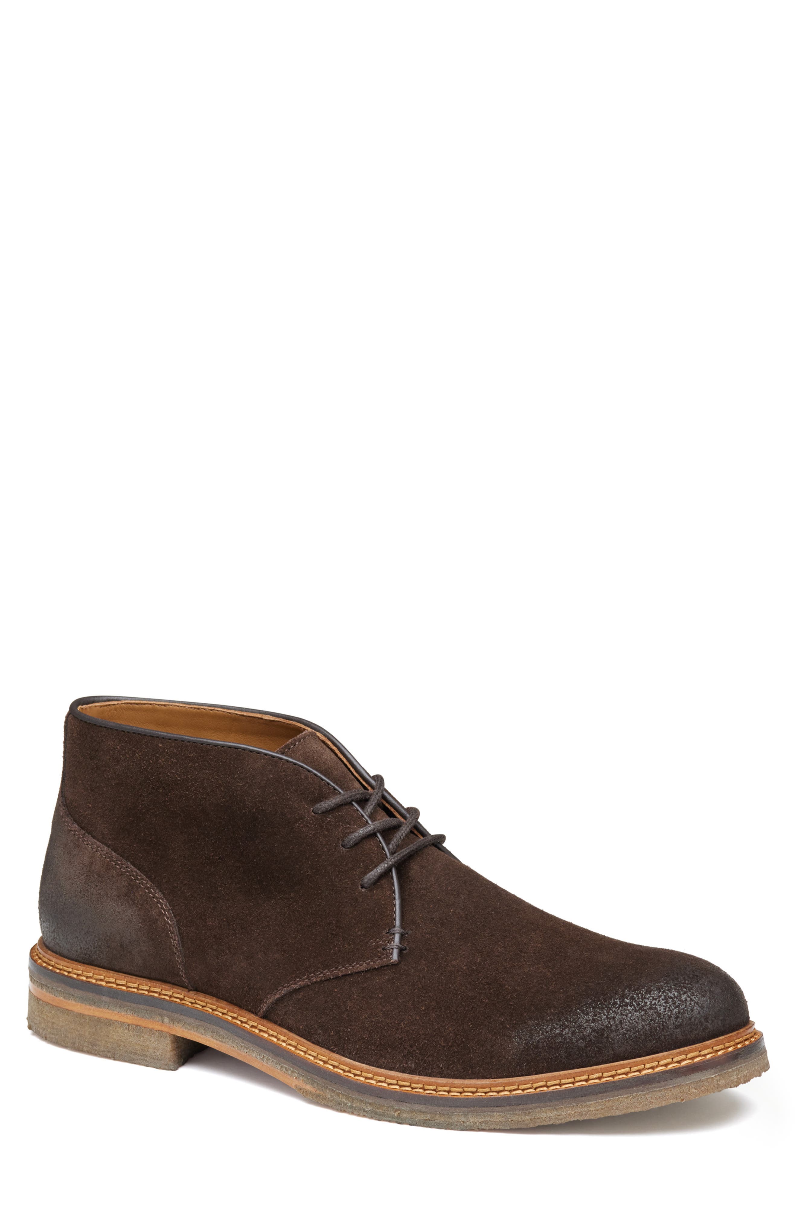 Johnston & Murphy Calder Oiled Suede Chukka Boot, Main, color, Brown Oiled Suede