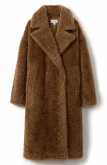 Reiss Darla Double Breasted Faux Fur Coat