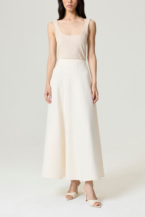 Nocturne Flared Maxi Skirt In Neutral