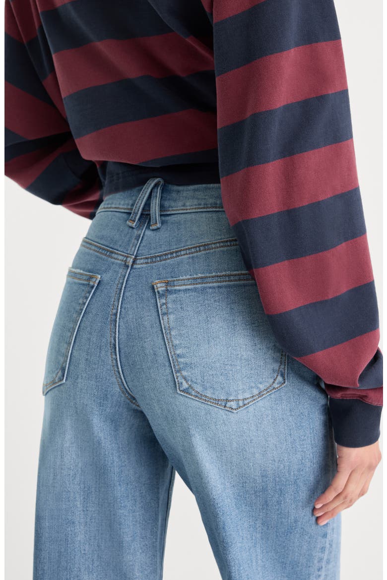 Good Waist High Waist Palazzo Ankle Wide Leg Jeans, Alternate, color, CEDARWICK