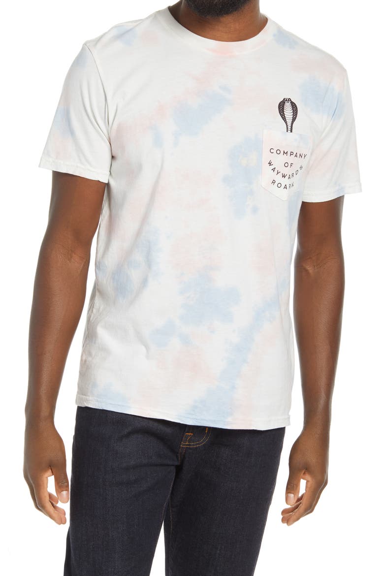 Men's Snake Charmer Tie Dye Pocket Graphic Tee, Main, color, WHITE