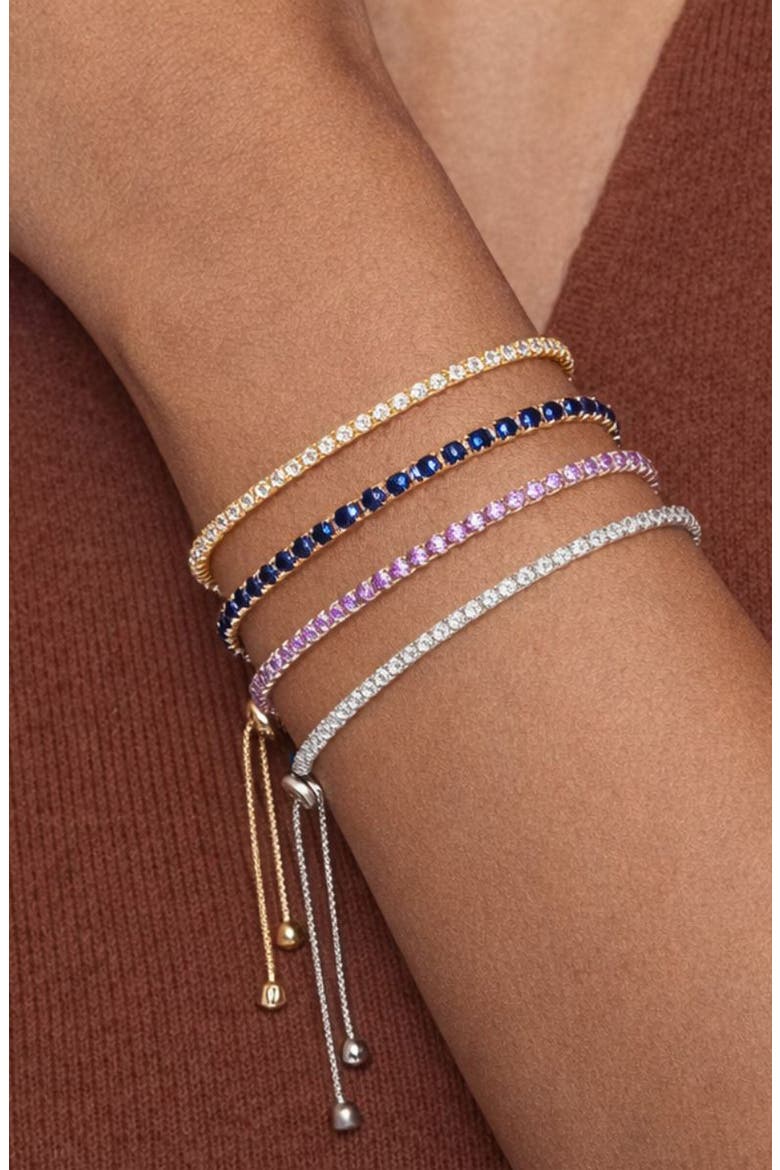 Crystal Slider Bracelet, Alternate, color, BLUE