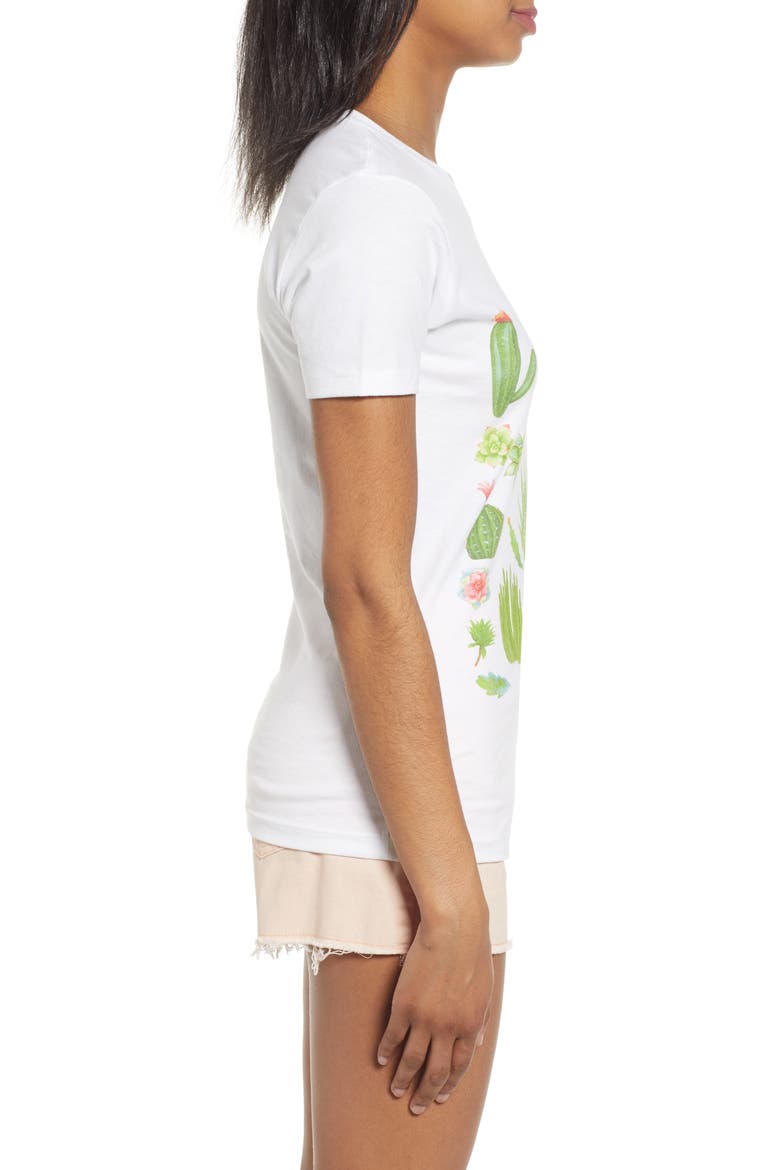 Botanic Succulents Graphic Tee, Alternate, color, WHITE
