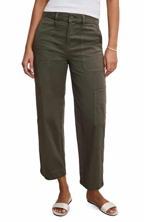 Good American Crop Twill Cargo Pants