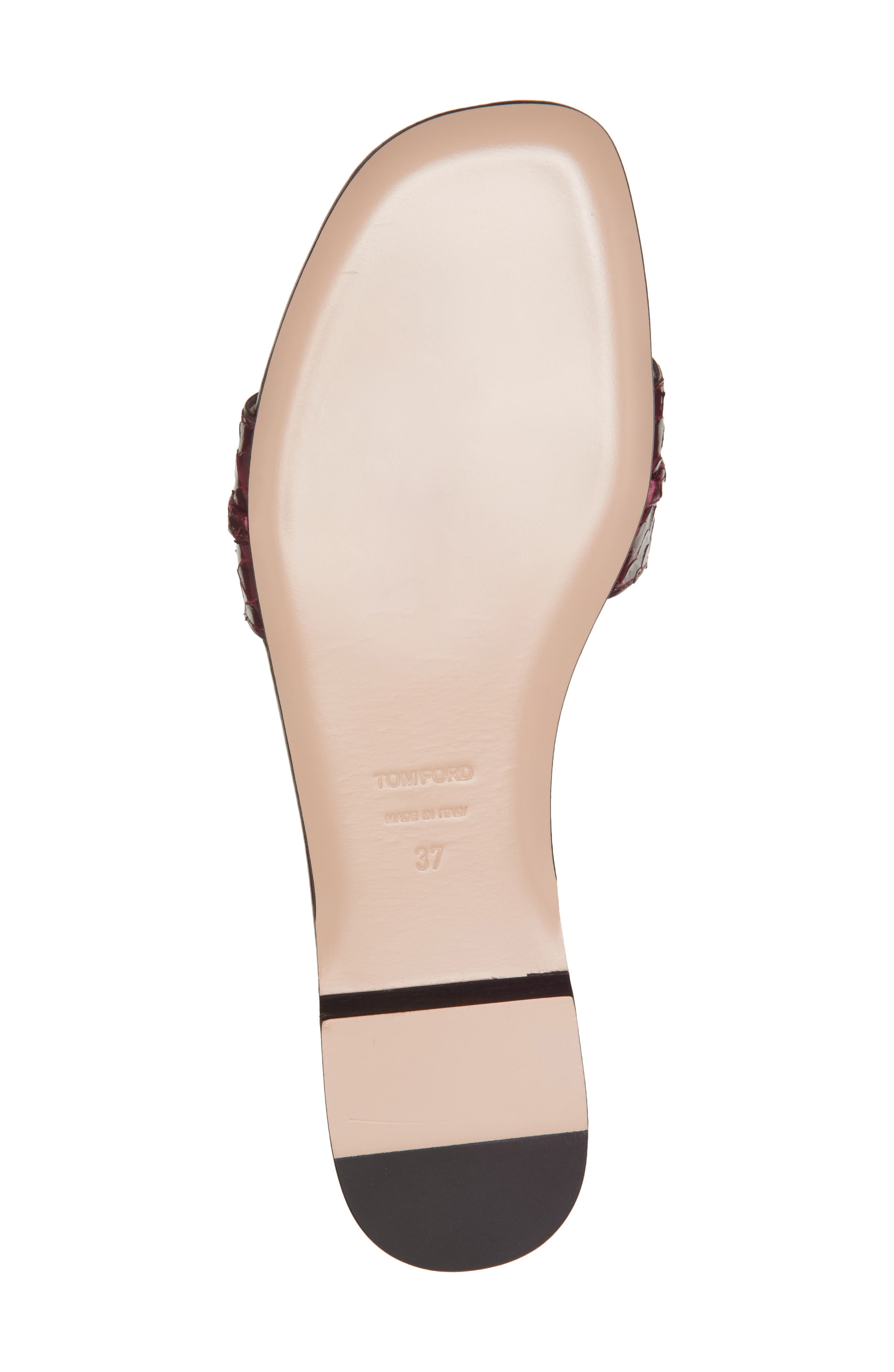 TOM FORD Python Embossed Slide Sandal, Alternate, color, Ruby Red