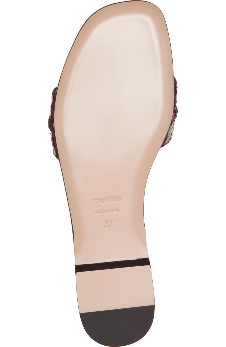 TOM FORD Python Embossed Slide Sandal, Alternate, color, Ruby Red