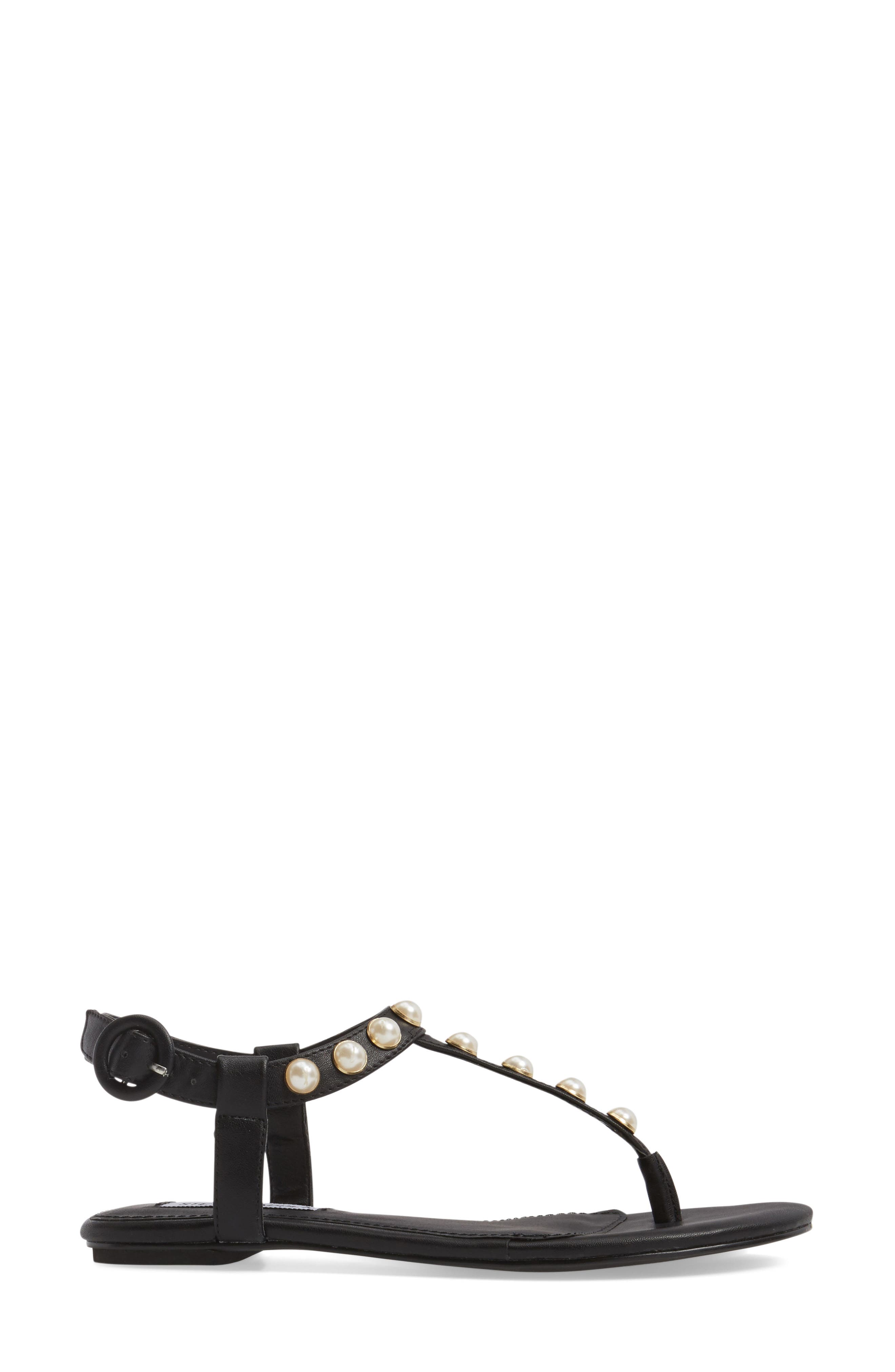 Pamela Sandal, Alternate, color, BLACK FAUX LEATHER