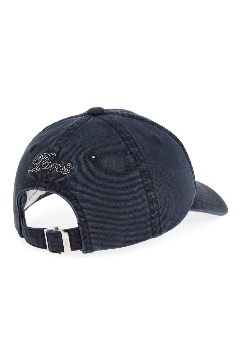 Logo Embroidered Washed Cotton Baseball Cap, Alternate, color, NOIR LAVE