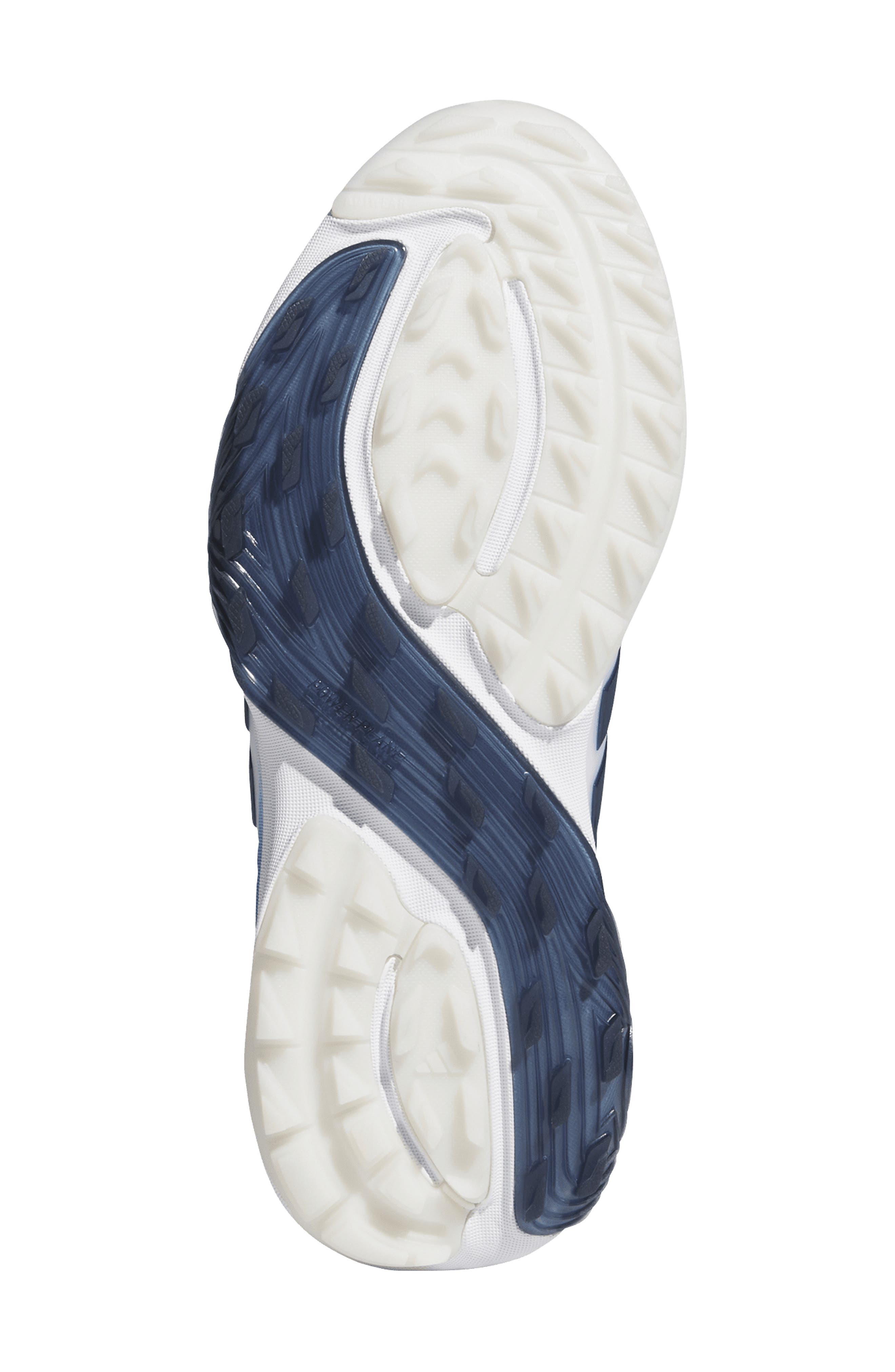Adipower 26 Spikeless Golf Shoe, Alternate, color, WHITE/ COBALT NAVY/ WHITE