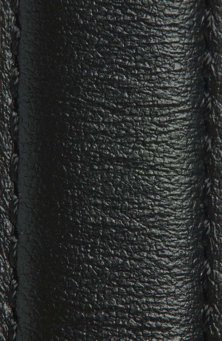 Nili Lotan Jane Leather Belt, Alternate, color, Black W/ Shiny Brass Buckle