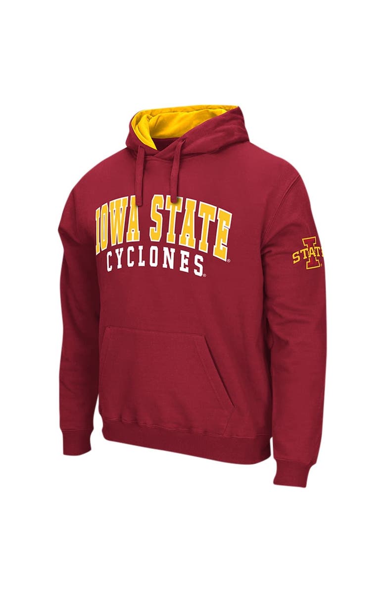 COLOSSEUM Men's Colosseum Cardinal Iowa State Cyclones Double Arch Pullover Hoodie, Alternate, color, Cardinal