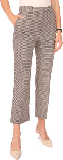 Kick Flare Leg Houndstooth Pants